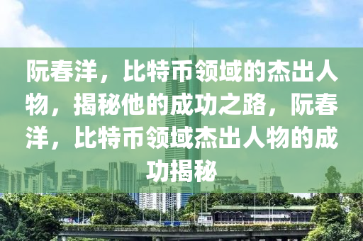 阮春洋，比特币领域的杰出人物，揭秘他的成功之路，阮春洋，比特币领域杰出人物的成功揭秘