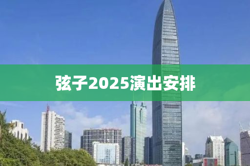 弦子2025演出安排