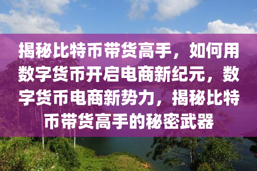 揭秘比特币带货高手，如何用数字货币开启电商新纪元，数字货币电商新势力，揭秘比特币带货高手的秘密武器