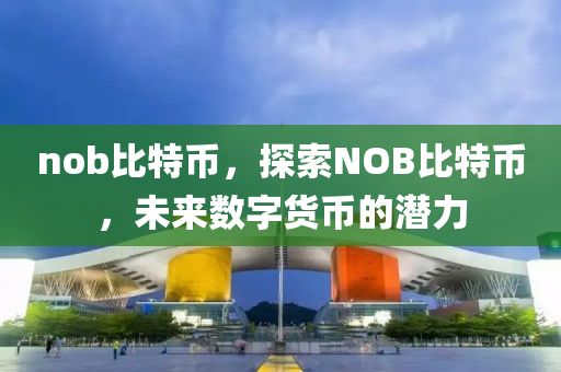 nob比特币，探索NOB比特币，未来数字货币的潜力