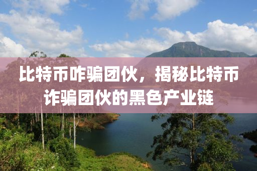 比特币咋骗团伙，揭秘比特币诈骗团伙的黑色产业链