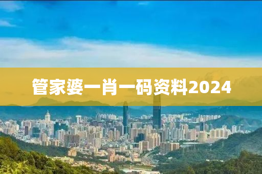 管家婆一肖一码资料2024