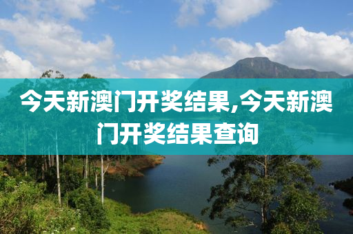 今天新澳门开奖结果,今天新澳门开奖结果查询