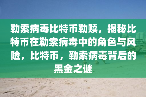 勒索病毒比特币勒赎，揭秘比特币在勒索病毒中的角色与风险，比特币，勒索病毒背后的黑金之谜