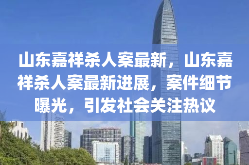 山东嘉祥杀人案最新，山东嘉祥杀人案最新进展，案件细节曝光，引发社会关注热议