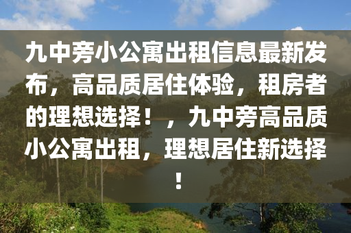 九中旁小公寓出租信息最新发布，高品质居住体验，租房者的理想选择！，九中旁高品质小公寓出租，理想居住新选择！