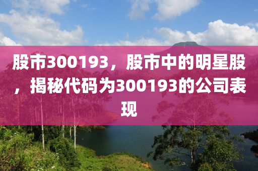 股市300193，股市中的明星股，揭秘代码为300193的公司表现