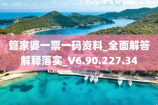 管家婆一票一码资料_全面解答解释落实_V6.90.227.34