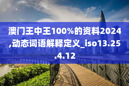 澳门王中王100%的资料2024,动态词语解释定义_iso13.25.4.12