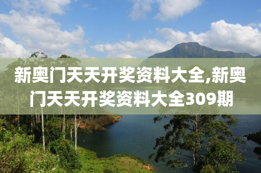 新奥门天天开奖资料大全,新奥门天天开奖资料大全309期