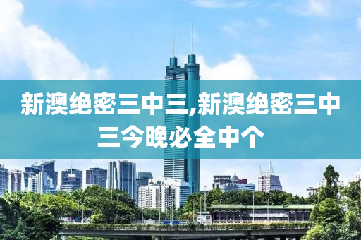 新澳绝密三中三,新澳绝密三中三今晚必全中个