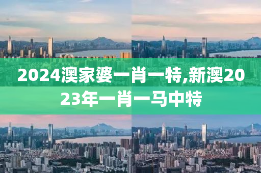 2024澳家婆一肖一特,新澳2023年一肖一马中特