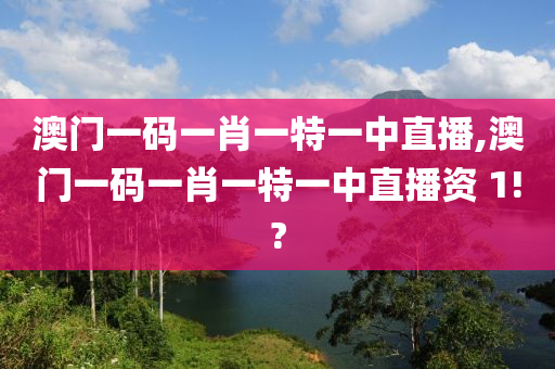 澳门一码一肖一特一中直播,澳门一码一肖一特一中直播资 1!?