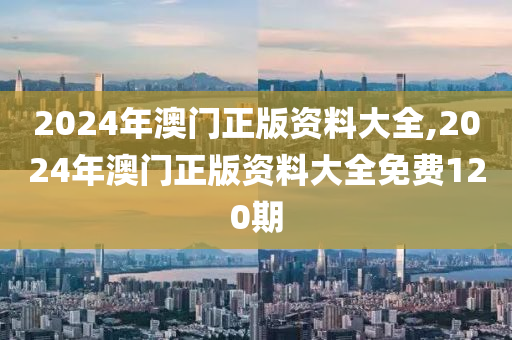 2024年澳门正版资料大全