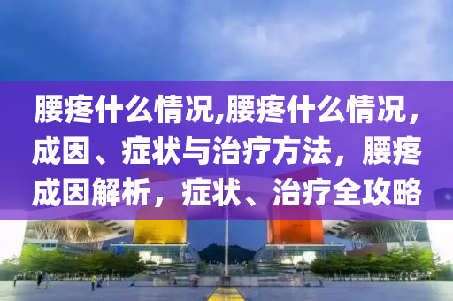 腰疼什么情况,腰疼什么情况，成因、症状与治疗方法，腰疼成因解析，症状、治疗全攻略