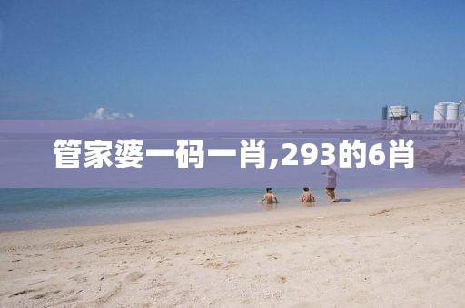 管家婆一码一肖,293的6肖