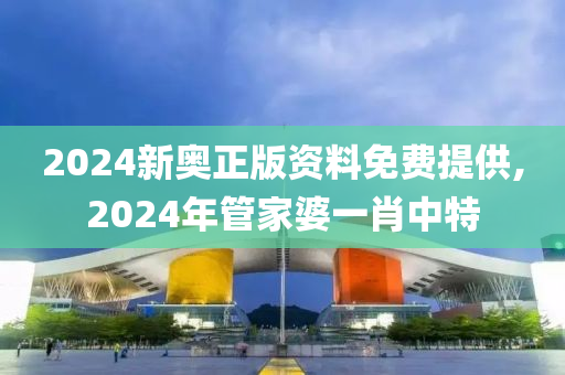 2024新奥正版资料免费提供,2024年管家婆一肖中特