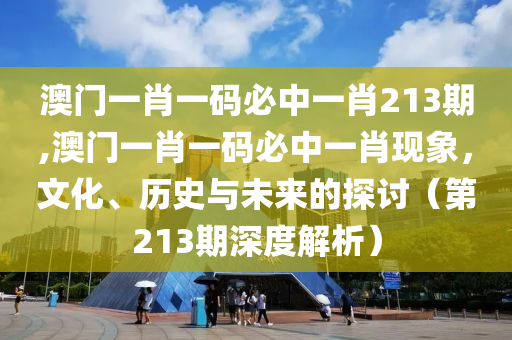 澳门一肖一码必中一肖213期,澳门一肖一码必中一肖现象，文化、历史与未来的探讨（第213期深度解析）